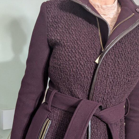 Vince Camuto Jackets & Blazers - NWT Vince Camuto Burgundy Bouclé Coat Size S